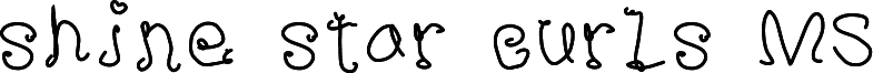 Preview of the shine star curls MS font