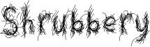 Preview of the Shrubbery font