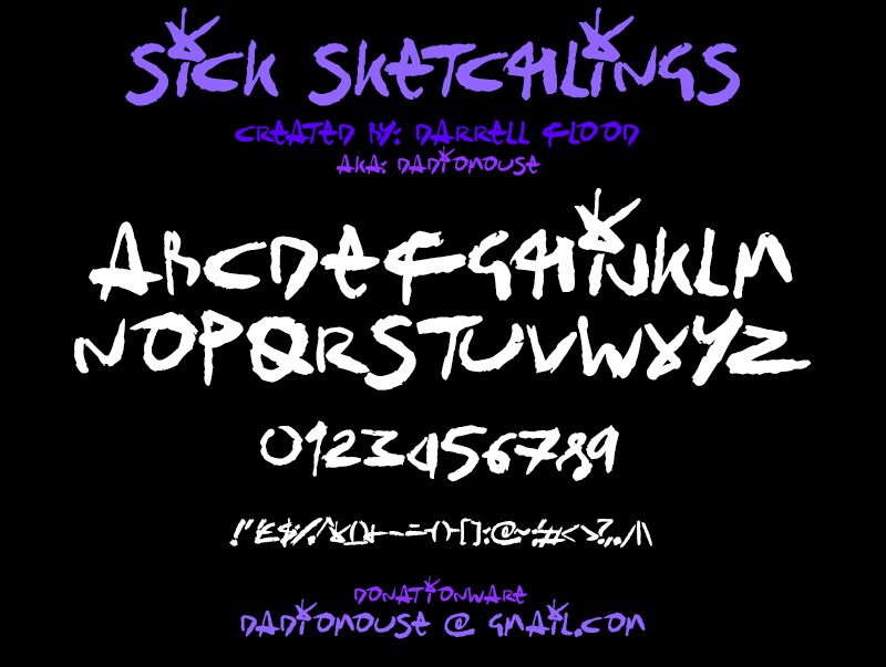 Sick Sketchlings Czcionka