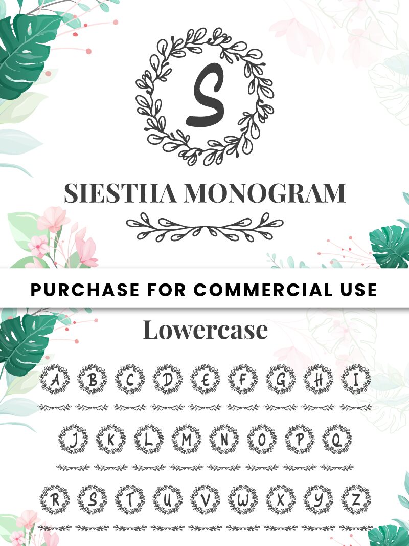 Siestha Monogram Czcionka