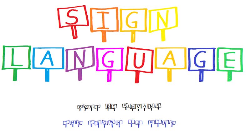 Sign Language Schriftart