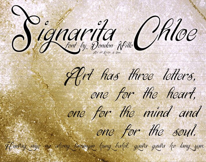 Signarita Chloe Carattere