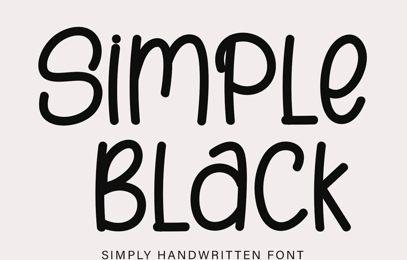 Simple Black Druh písma