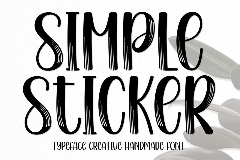 Simple Sticker Schriftart