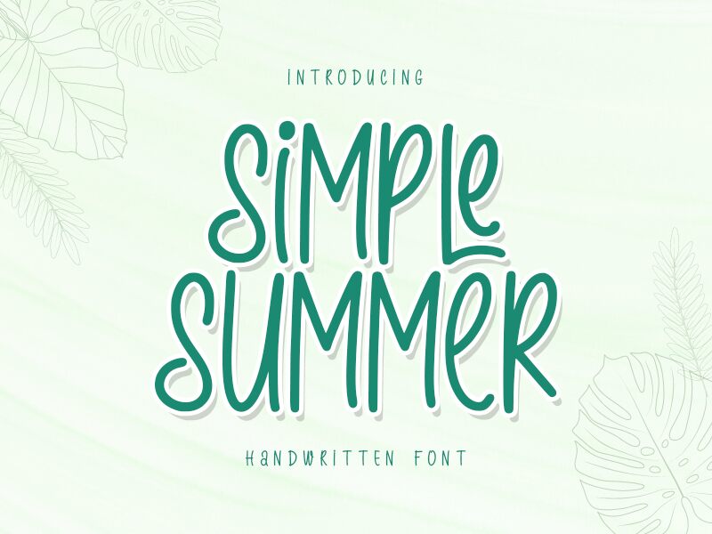 Simple Summer Schriftart