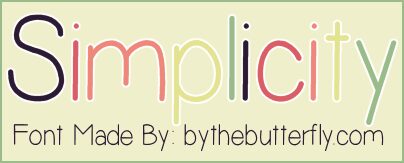 Simplicity — Présentation de la police