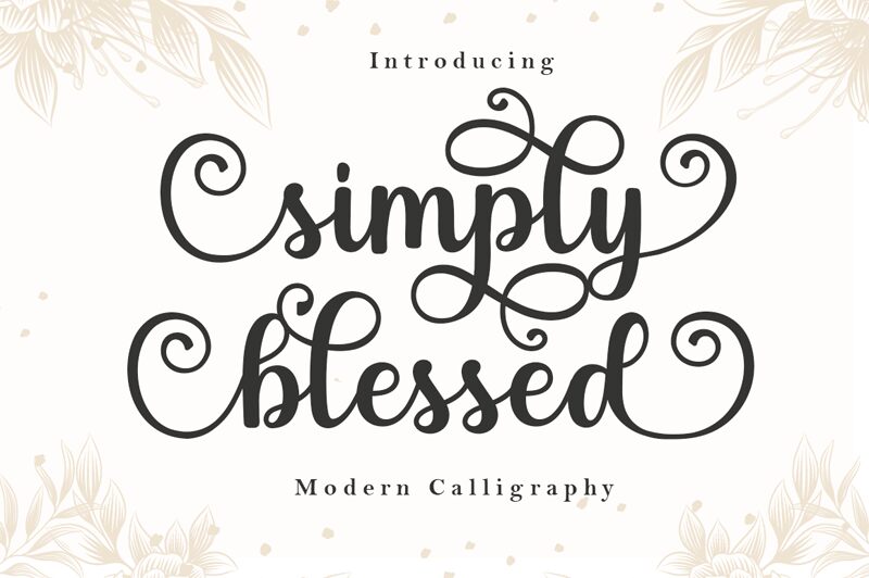 Simply Blessed Schriftart