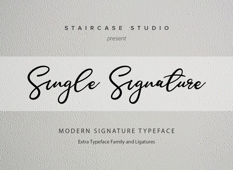 Single Signature Druh písma