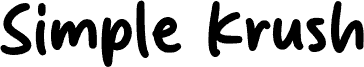 Simple Krush font