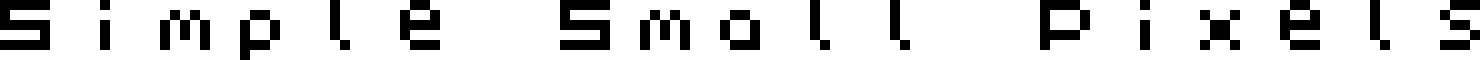 Preview of the Simple Small Pixels Regular font