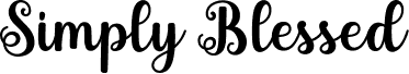 Simply Blessed font