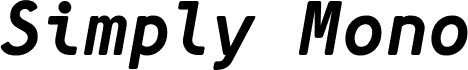 Simply Mono Bold Oblique