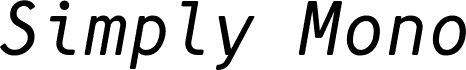 Simply Mono Book Oblique