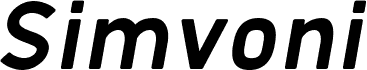 Vorschau der Schriftart Simvoni Bold Italic