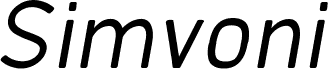 Vorschau der Schriftart Simvoni Italic