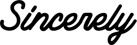 Sincerely font