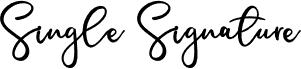 Single Signature Ordinary