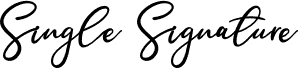 Single Signature