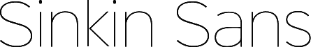 Sinkin Sans 100 Thin