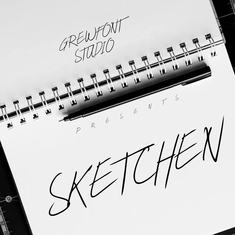 Sketchen Allcaps Schriftart
