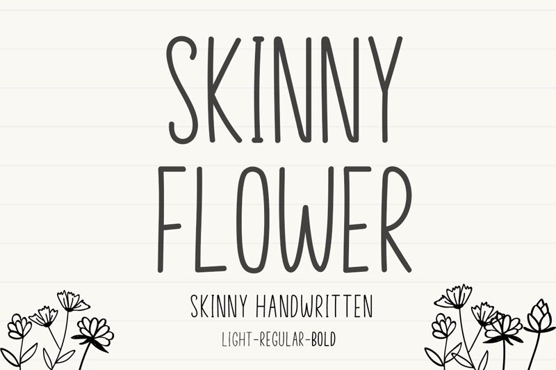 Skinny Flower Czcionka