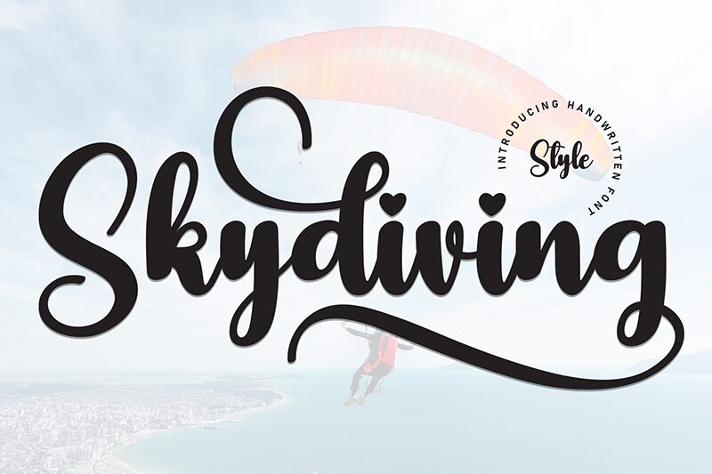 Skydiving Schriftart