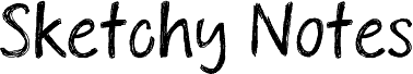 Preview of the Sketchy Notes font
