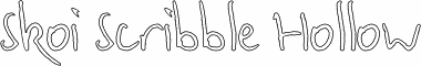 Preview of the Skoi Scribble Hollow font