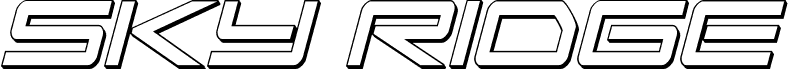 Sky Ridge 3D Condensed Italicフォントのプレビュー
