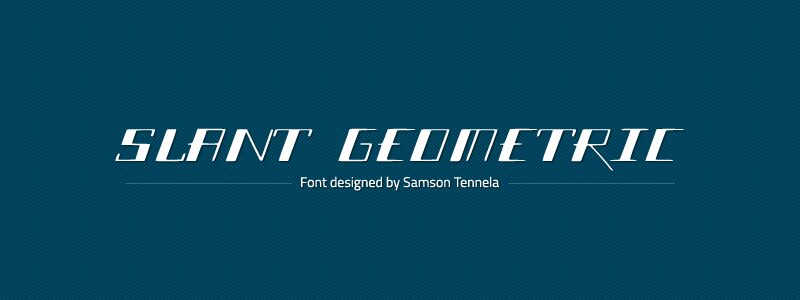 SlantGeo Czcionka
