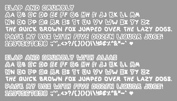 SlapAndCrumbly Czcionka