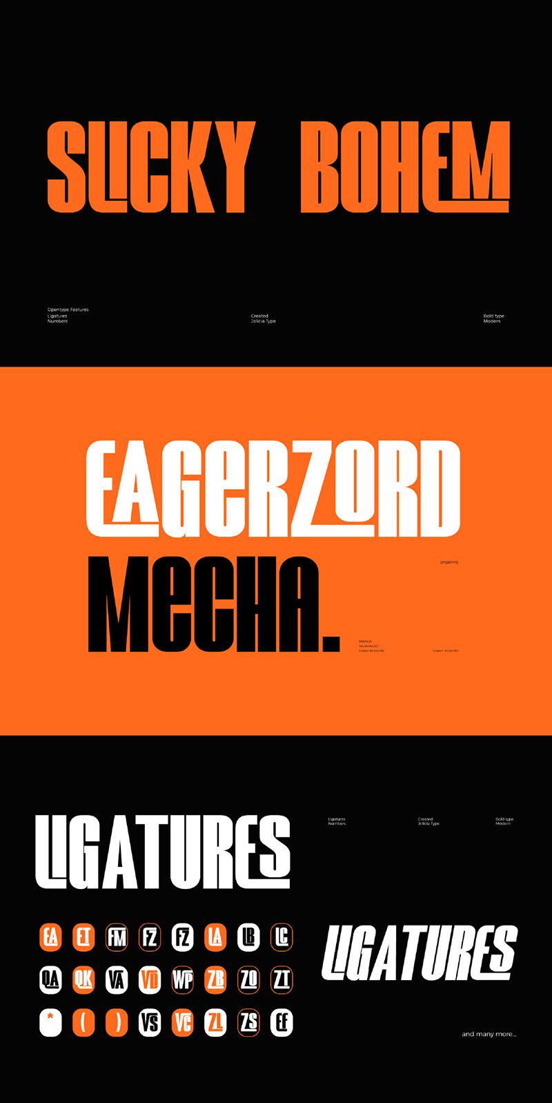 SLICKY BOHEM Schriftart