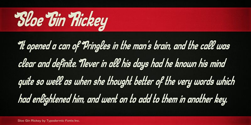 Sloe Gin Rickey Schriftart