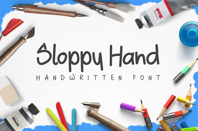 Sloppy Hand Schriftart