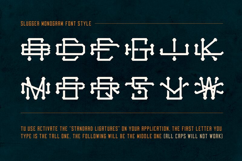 Slugger Monogram 字体