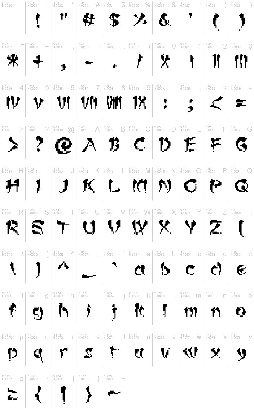 Slash Dot font