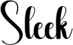 Preview of the Sleek font