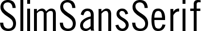 SlimSansSerif
