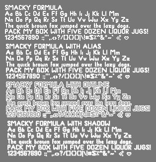 SmackyFormula الخط