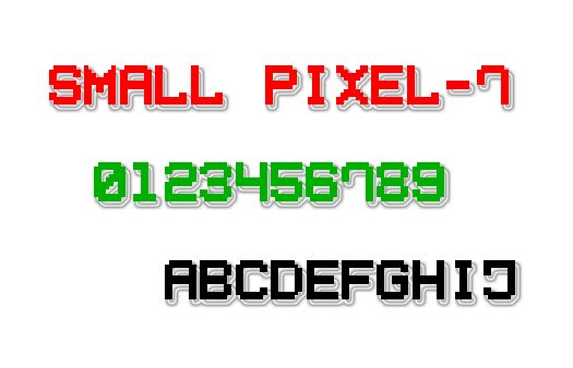 Small Pixel7 Czcionka