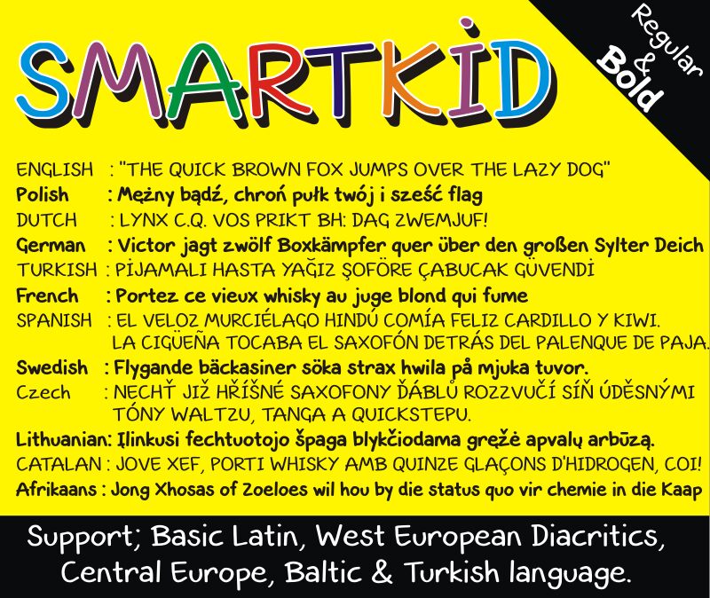 Smart Kid Druh písma