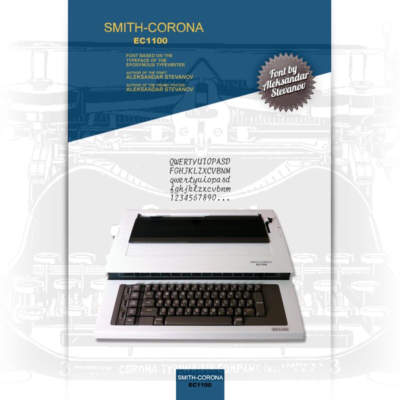 Smith-Corona EC1100 Czcionka