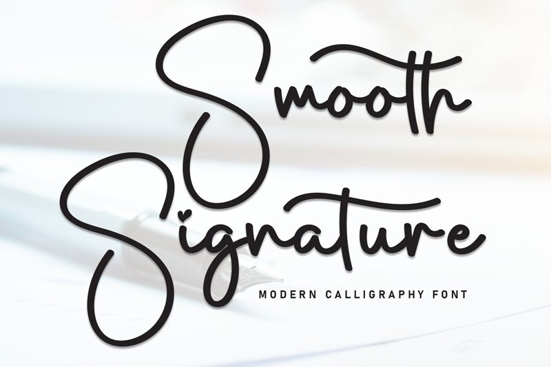 Smooth Signature Schriftart