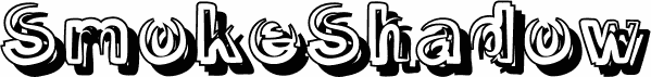 Preview of the SmokeShadow-Medium font