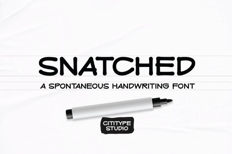Snatched Display Schriftart