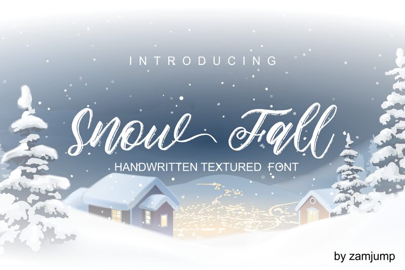 Snow fall Schriftart