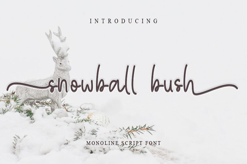 snowball bush Schriftart