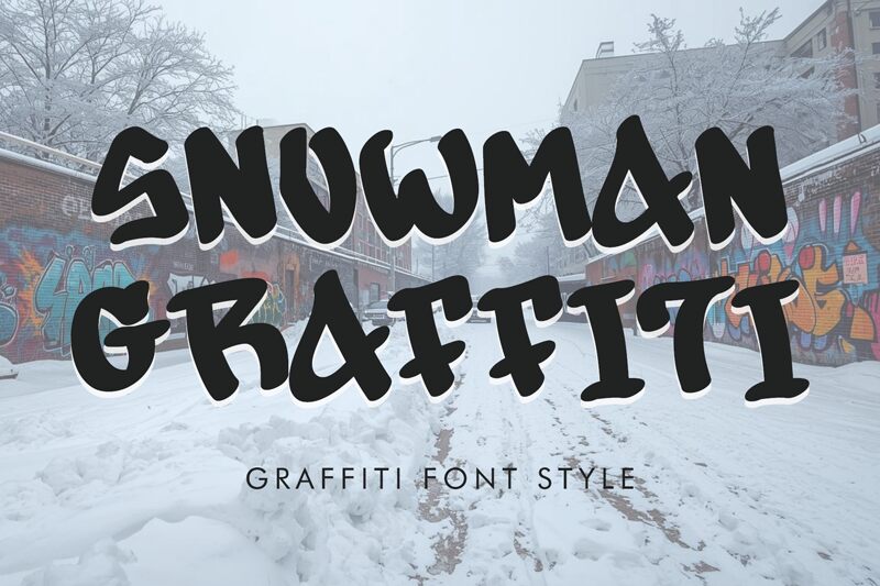 Snowman Graffiti Fonte