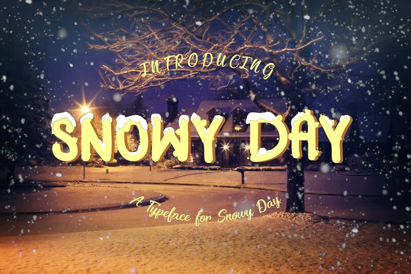 SNOWY DAY Czcionka