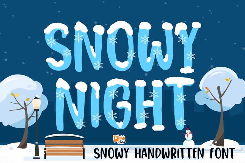 Snowy Night Schriftart